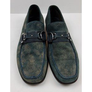 Barioni Men's Slip On Two Tone Suede Loafers Shoes Size 9